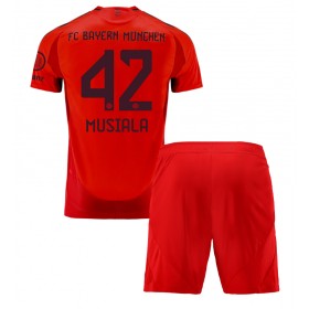 Fotbalové Dres Bayern Munich Jamal Musiala #42 Dětské Domácí 2024-25 Krátký Rukáv (+ trenýrky)